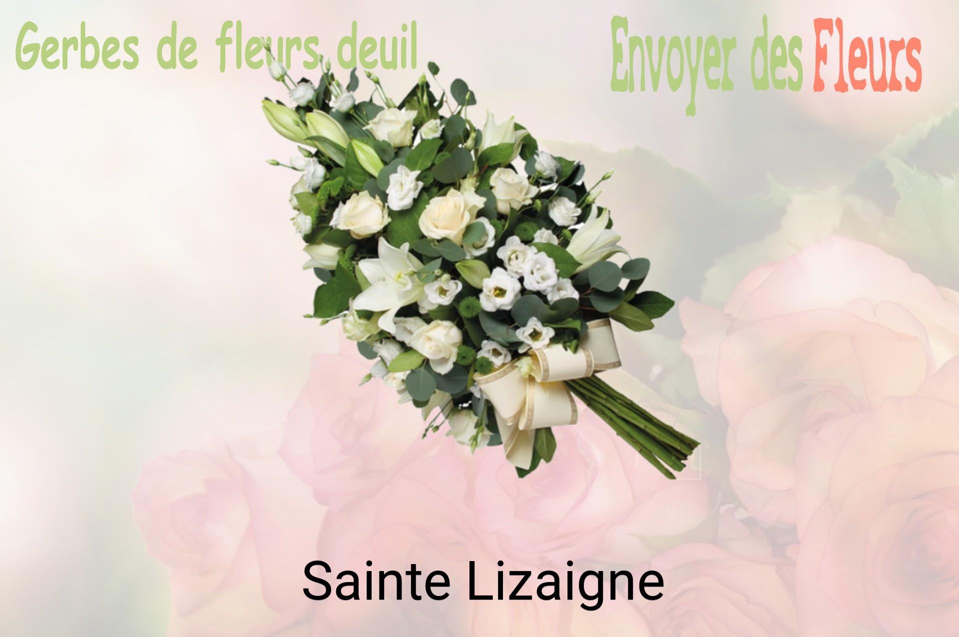 Gerbe de fleurs de deuil livrée à Sainte-Lizaigne